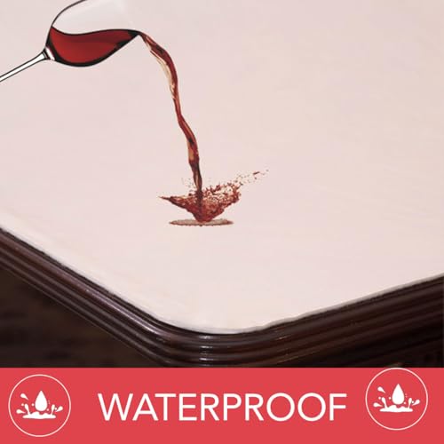 LAMINET - Deluxe Cushioned Heavy-Duty Table Pad Protector for Dining Room Table - 52" x 108" Oblong -Waterproof Vinyl Table Padding Under Tablecloth Cover for Rectangular Square Tables - Image 4