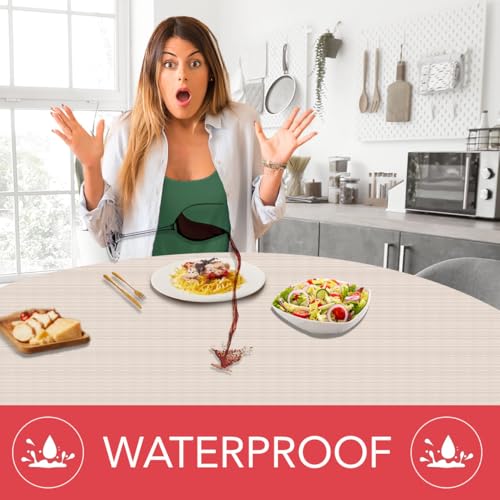 LAMINET - Deluxe Cushioned Heavy-Duty Table Pad Protector for Dining Room Table - 52" x 108" Oblong -Waterproof Vinyl Table Padding Under Tablecloth Cover for Rectangular Square Tables - Image 3