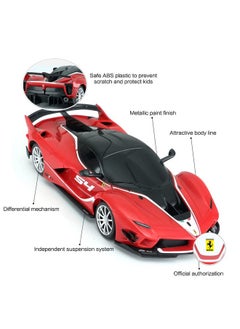 RASTAR RASTAR Ferrari Toy Car 1/24 Ferrari FXX K EVO Remote Control Car for Kid Boys Adults - RED  - Image 4