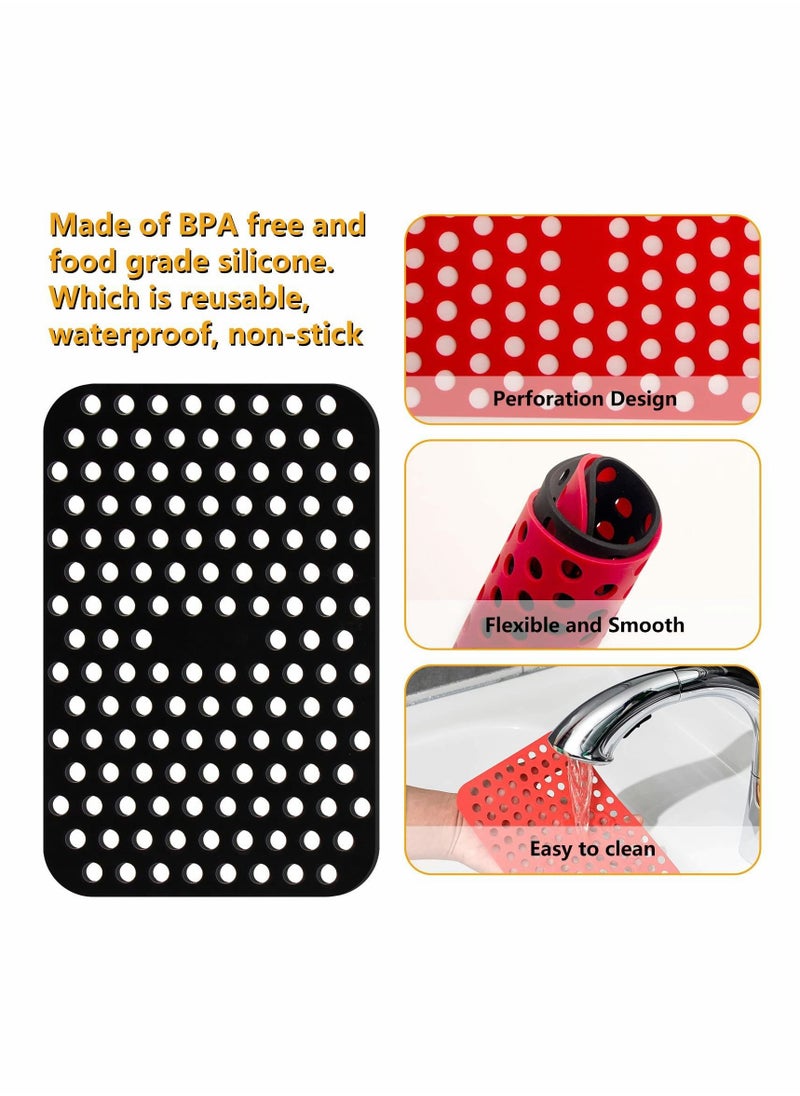 KASTWAVE - Air Fryer Reusable Liners for Ninja Foodi Dual DZ201, 4 Pcs Easy Clean Accessories, Non Stick - Image 1