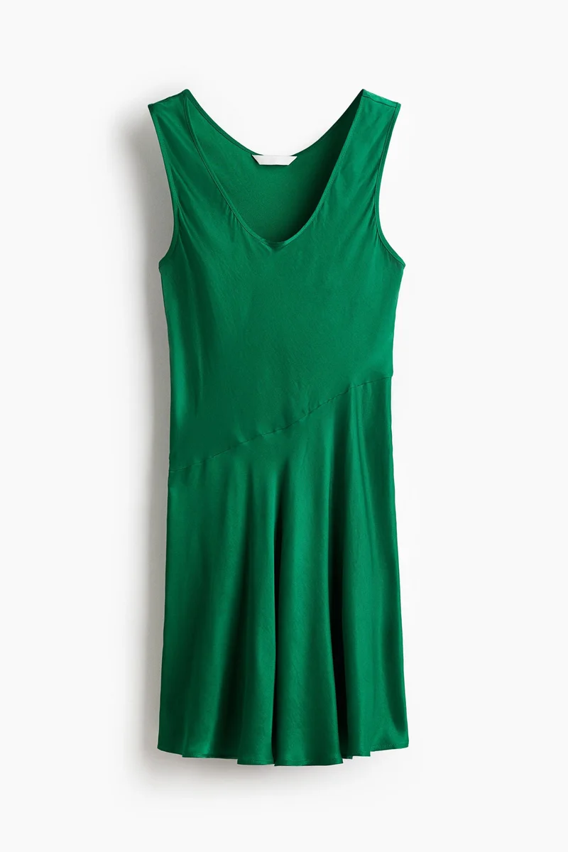 اتش اند ام فستان ساتان واسع