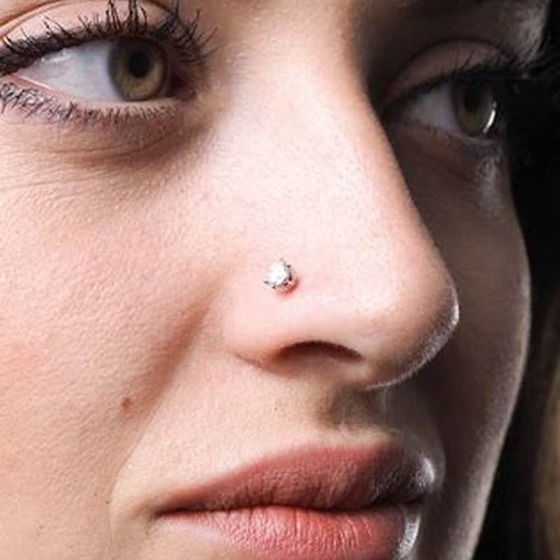 JFORYOU Fake Nose Ring Hoop Faux Nose Piercing Non Piercing Fake Nose Piercing Double Fake Nose Rings for Women Men - Image 2