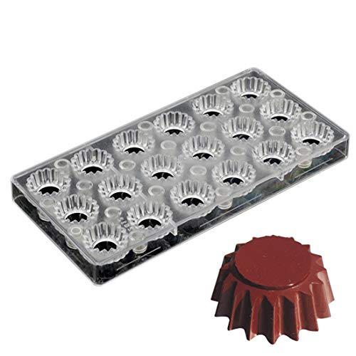 Chocolate Transfer Sheet Mold Polycarbonate Chocolate Mold DIY Handmade Chocolate Magnetic Chocolate Mold Candy Mould Flower 19350
