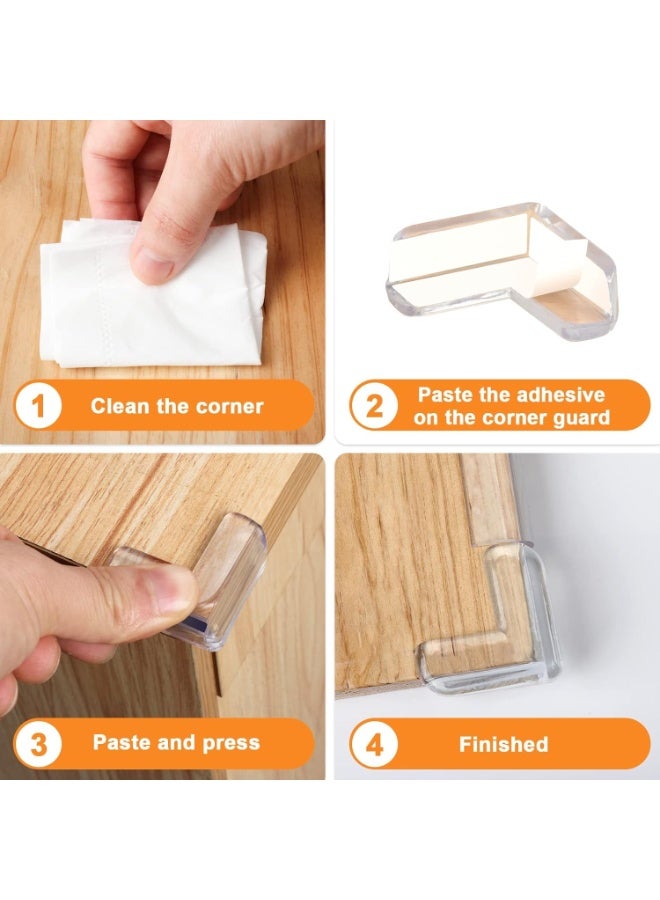 بلومنغ تايم واقي زوايا شفاف للأطفال، واقي زوايا الأثاث ومصدات أمان للحواف، واقيات أثاث عالية المقاومة للأطفال، 12 قطعة - Image 3