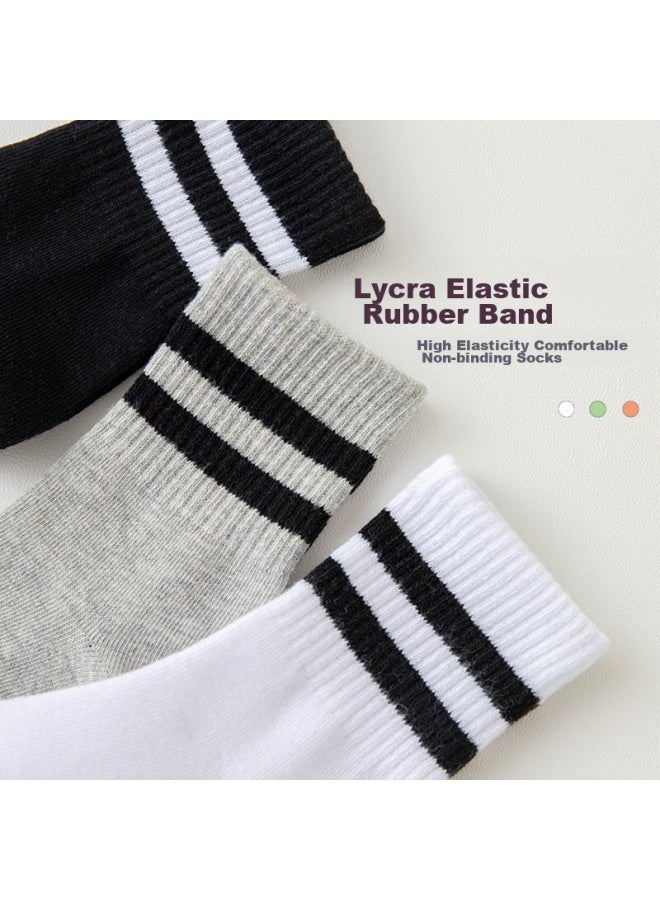 LANG SHA Langsha Children's Socks, Boys' All-season School White Socks, Youth Mid-calf Casual Sports Cotton Socks - Image 5