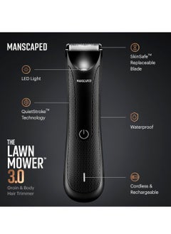manscaped MANSCAPED® Electric Groin Hair Trimmer, The Lawn Mower™ 3.0, Replaceable Ceramic Blade Heads, Waterproof Wet/Dry Clippers, Standing Recharge Dock, Ultimate Male Body Hair Razor  - Image 2