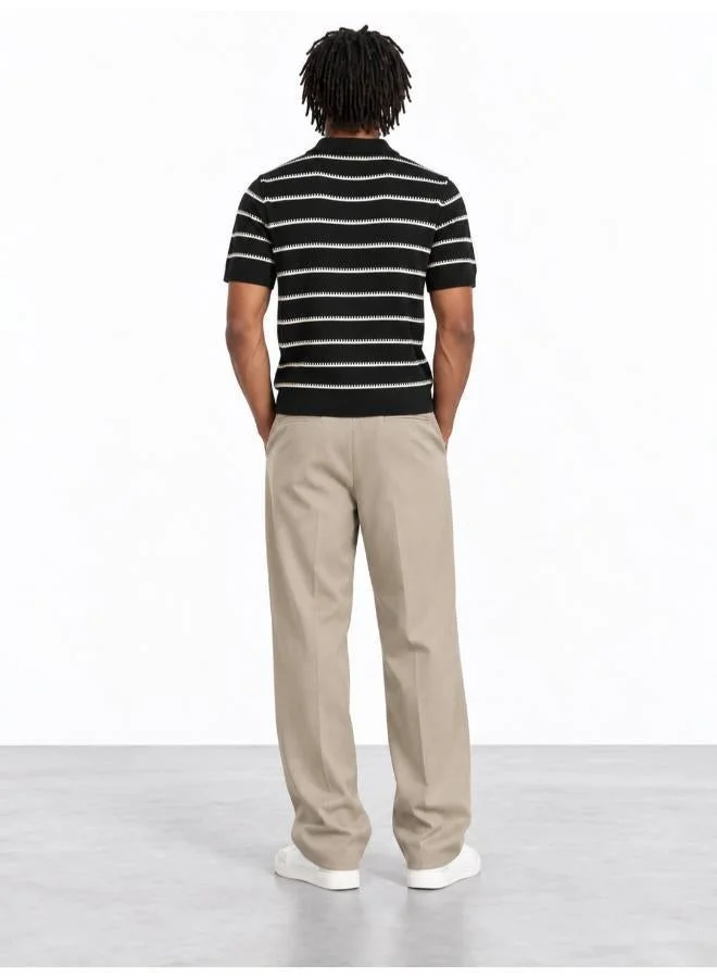 Seventy Five Knitted Stripe Polo
