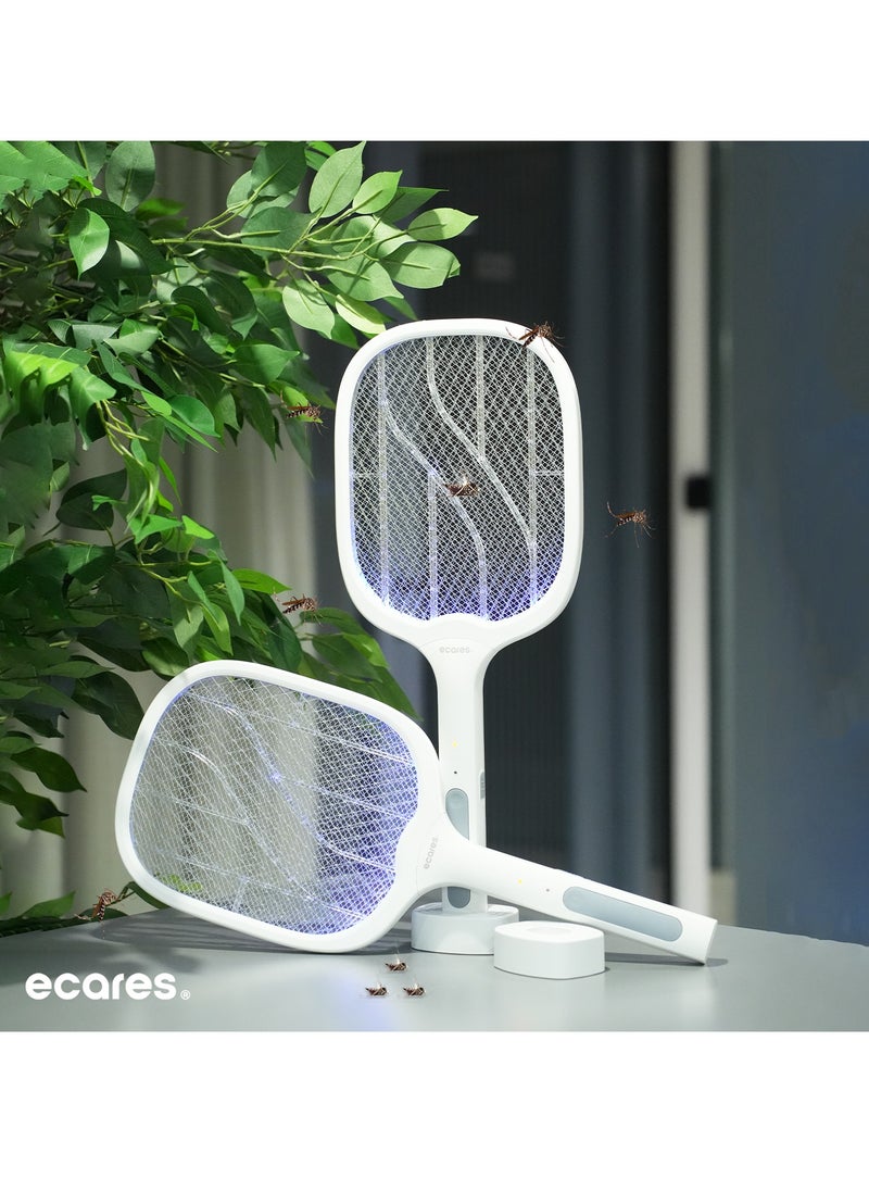 ECARES® Electric Bug Zapper, Mosquito Swatter, Mosquito Lamp with Base, Heavy Duty 1200mah, UV Light, 3000V, Rechargeable, 3 Layers Safety Mesh, For Indoor and Outdoor. - pzsku/ZB7C714F64AC5EB4CBBCBZ/45/_/1718112058/821e2fde-1882-4ea1-a8d2-a4d9e8798033