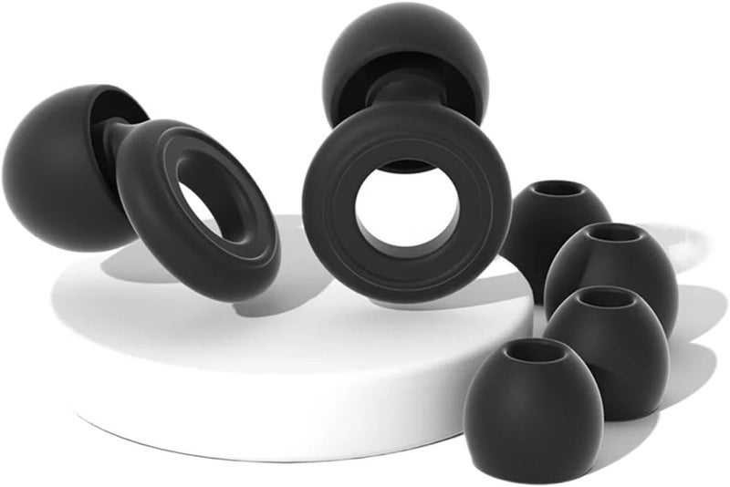 3sets Loop Ear Plugs Sleeping Noise Canceling Ear Plugs Swimming Silicone Ear Breed Stuffer Hear Protector(3Pcs Black) - Image 1