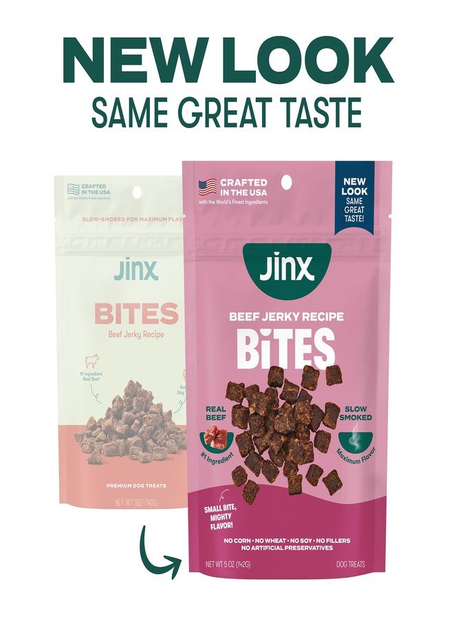 Jinx Beef Bites, Soft Jerky Dog Treats, Bite-Sized Snack, Low-Calorie and Packed with Flavor, Slow-Smoked Real Beef & Liver, No Fillers, 5oz, 6 Pack - Image 2
