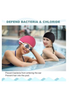 Y&D 3 Pieces Swimming Caps Comfortable Fabric Hat Premium Quality Stretchable Unisex Polyester Cloth Cap Lightweight Bathing for Water Sports Colors  - Image 5