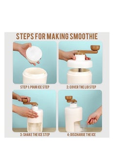 OASIS-TH Manual Ice Crusher Slush Machine, Portable Slushie Machines and Snow Cone Machine with Free Ice Cube Tray, BPA Free for Home Kitchen Resturant Use  - Image 2