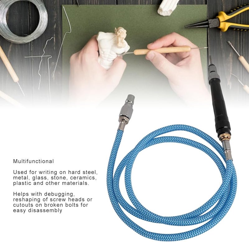 Pneumatic Pencil Die Grinder 70000RPM with 2.38mm and 3mm Collets for Metal Glass Stone Polishing - Image 5