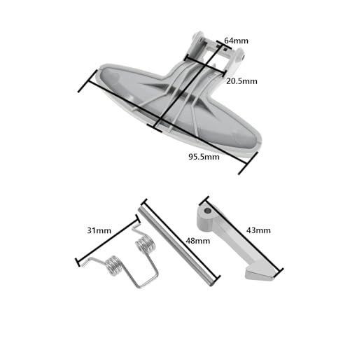 LT Easiyl Set of Washing Machine Accessories Door Hook Door Handle with Bolt and Spring Compatible with LG Drum Washer Door Handle Buckle Kit - Image 4
