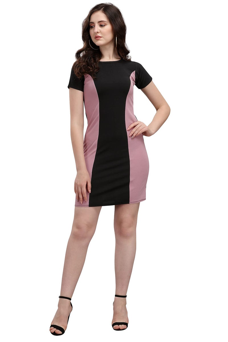 PURVAJA Women’s Bodycon Knee Length Dress(Lucy-116-LV-BL_Light Violet_Medium) - Image 5