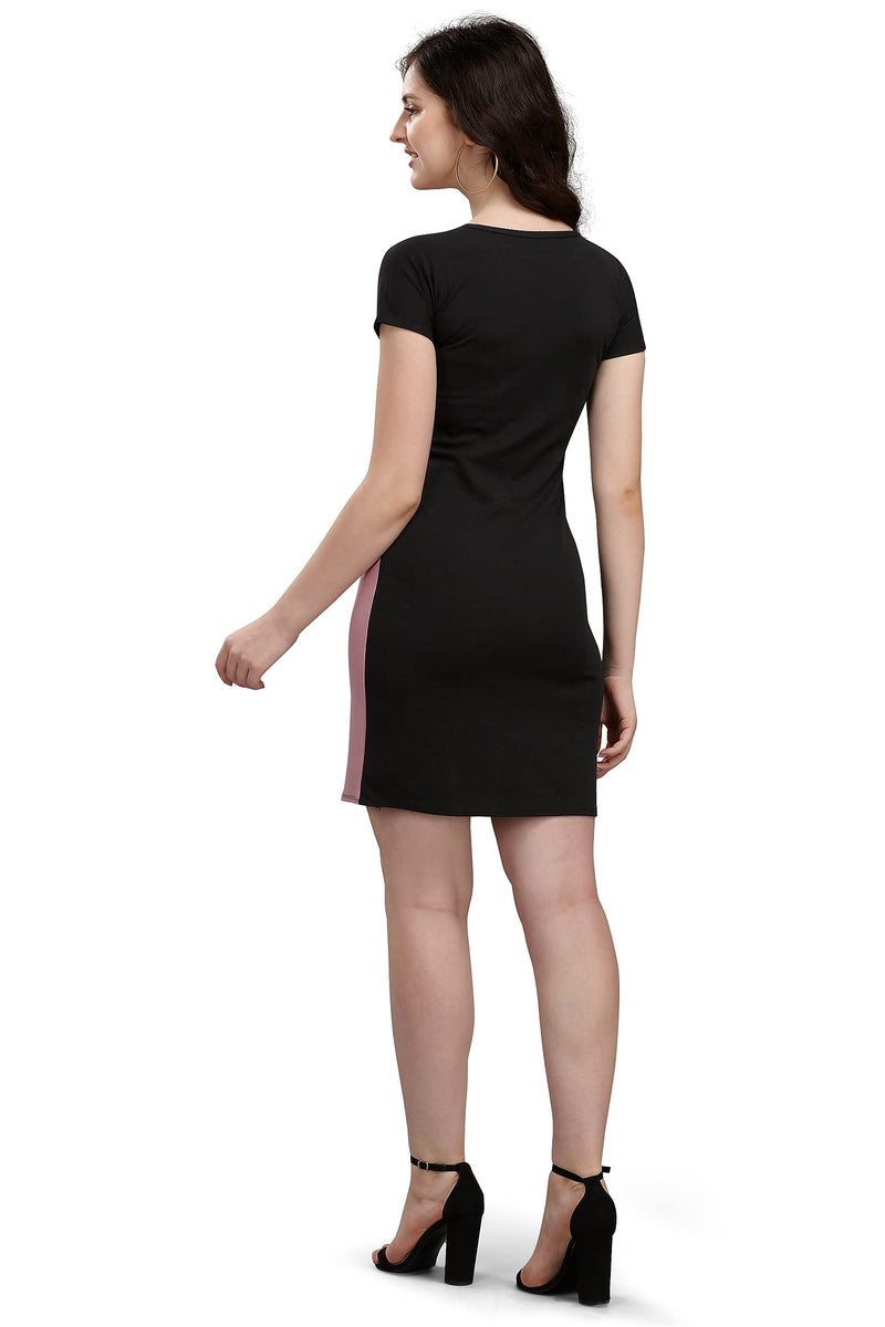 PURVAJA Women’s Bodycon Knee Length Dress(Lucy-116-LV-BL_Light Violet_Medium) - Image 2