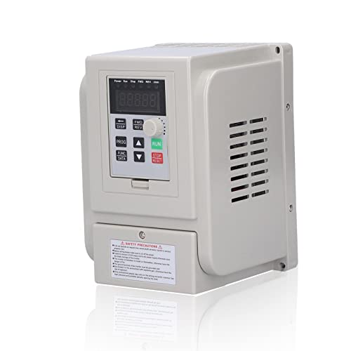 Wisoqu VFD Variable Frequency Drive,Single‑Phase 110V Input 3‑Phase 220V Output Variable Frequency Inverter, Motor Speed Controller,220V 1500W AT5‑1500X, Default - Image 1