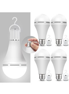 Generic Emergency LED Rechargeable Light Bulbs - 15W (80W Equivalent) Stay Lit During Power Outages, 1200mAh Self-Charging Battery, Ideal for Home, Camping, and Tents (4-Pack, Daylight)  - Image 1