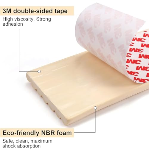 OVIOL 2 Pcs Corner Protector for Sharp Edges Thick Extra Soft Foam Table Corners Edge Protector Baby Proofing Products for Kids Table Desk Furniture, 6.5ft (2mtr) (Brown, Pack of 2) - Image 3