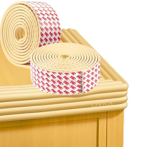 OVIOL 2 Pcs Corner Protector for Sharp Edges Thick Extra Soft Foam Table Corners Edge Protector Baby Proofing Products for Kids Table Desk Furniture, 6.5ft (2mtr) (Brown, Pack of 2) - Image 1