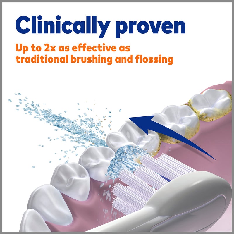 Waterpik Genuine Compact Replacement Brush Heads With Covers for Sonic-Fusion Flossing Toothbrush SFRB-2EW, 2 Count White - Image 5