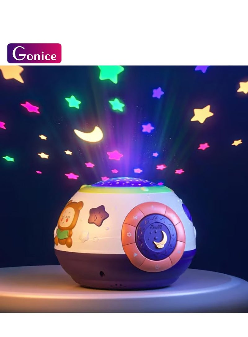 Gonice Baby Toy Gifts for Newborn, Toddlers Night Light Star Projector, Baby Sleep Soother Sound Machine, Talking Baby Toys - Image 1