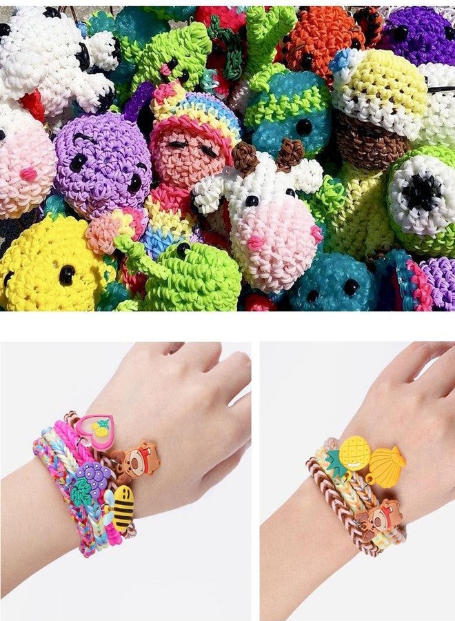 NUDFSY Plastic 1250 Pcs Bracelet Making Kit, Bracelet Making Set, Bracelet Making Kit for Girls, Loom Bands Making Kit with Small Crochet Hook and s-Shaped Buckle, Multi Color - Image 5