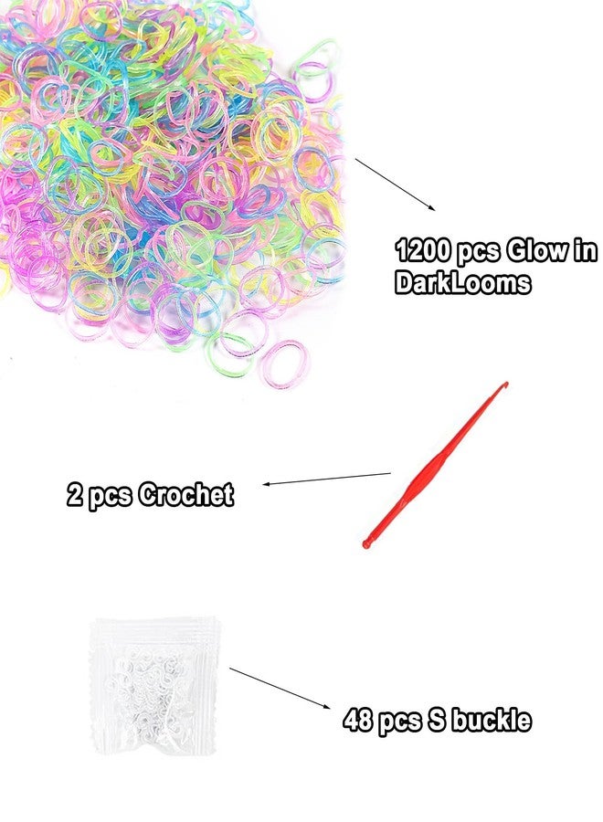 NUDFSY Plastic 1250 Pcs Bracelet Making Kit, Bracelet Making Set, Bracelet Making Kit for Girls, Loom Bands Making Kit with Small Crochet Hook and s-Shaped Buckle, Multi Color - Image 2
