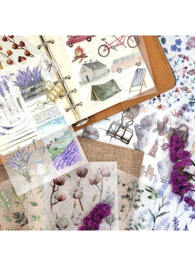 Mayplous 10 Sheets Rub On Transfer Sticker Scrapbook Stickers Flower Stickers Decoration Sticker Planner Stickers Plant Stickers for Scrapbooking Diary Album Journals DIY Arts and Crafts (Eden) - Image 5