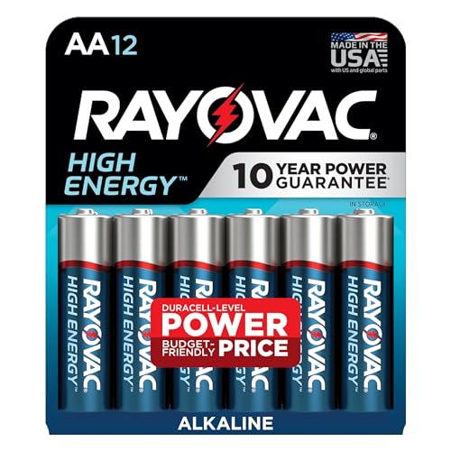 Rayovac High Energy AA Batteries (12 Pack), Double A Alkaline Batteries - Image 1
