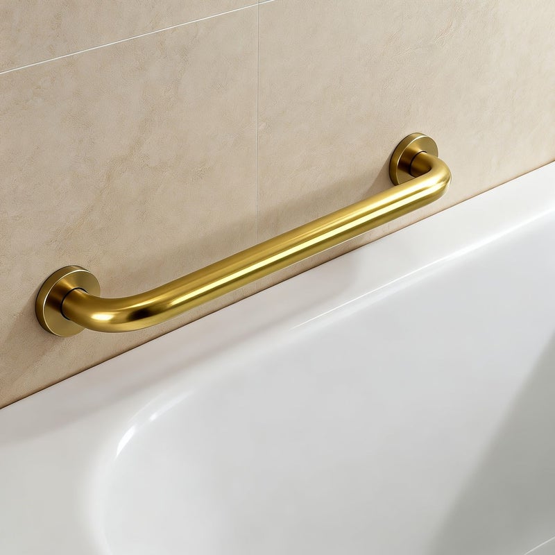 Brushed Golden Stainless Steel Bathroom Grab Bar 19.69inch Non Slip Toilet Safety Handle - Image 5