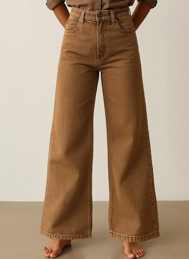 ساسافراس Wide Leg Low-Rise Jeans for Women