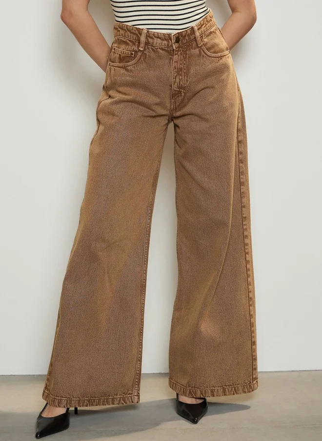 ساسافراس Wide Leg Low-Rise Jeans for Women