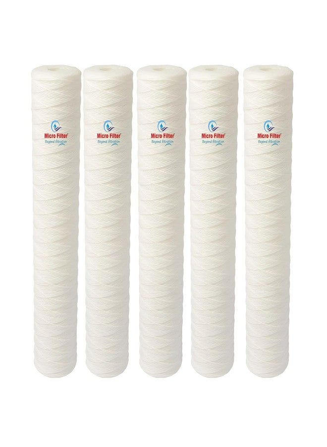 Micro Filter 10 Inch Wound Water Filter Cartridge Pack of 5 Sediment Pre Filter for RO UV UF Water Purifier Removes Dirt Sand Rust for Clean Drinking Water - Image 1