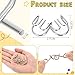 Yilloog Metal Wire Puzzle Set of 8 with Pouch Brain Teaser Puzzles IQ Test Ring Disentanglement Unlock Interlock Game Trick Metal for Party Favor Challenge E Style - Image 4