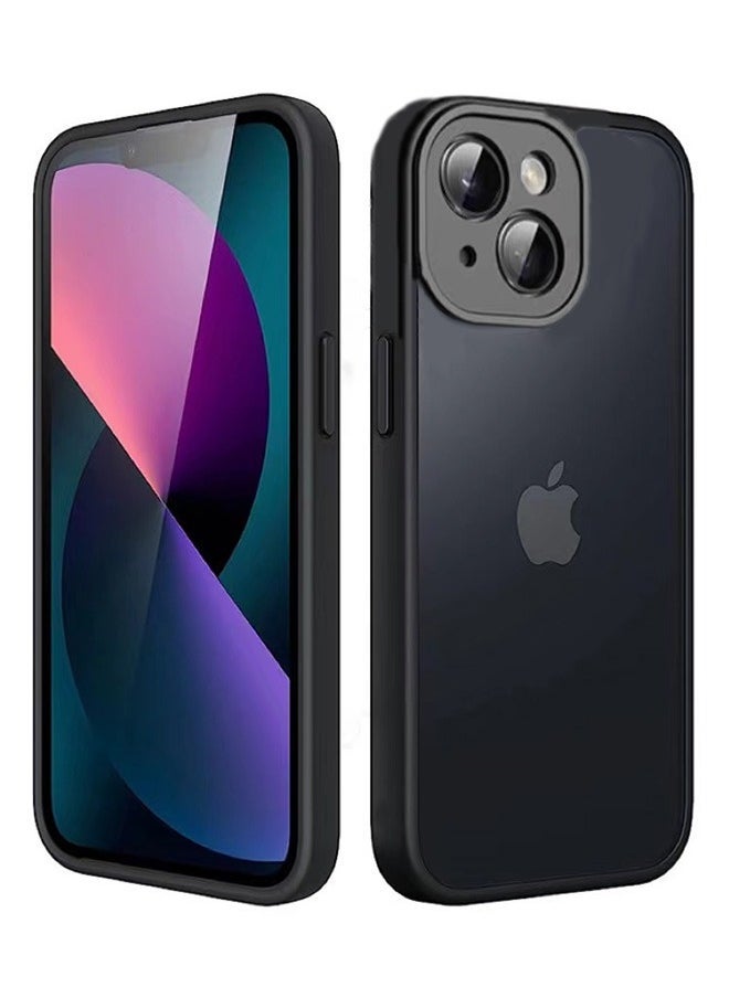 Generic - Case for iPhone 13 6.1-Inch, Frosted Translucent Back Protective Slim Phone Cover, Anti-Fingerprints, Anti-Fall Drop Protection, TPU High Quality Material Shockproof Case (Black) - Image 1