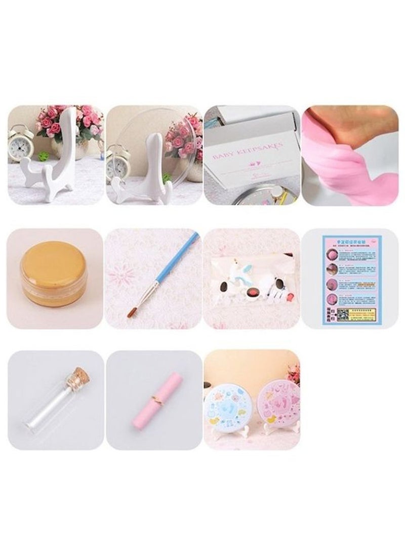 Beauenty High Quality Mud Cartoon Design Newborn Footprint Kit With Easy No-Bake Drying For Kids  - Image 5