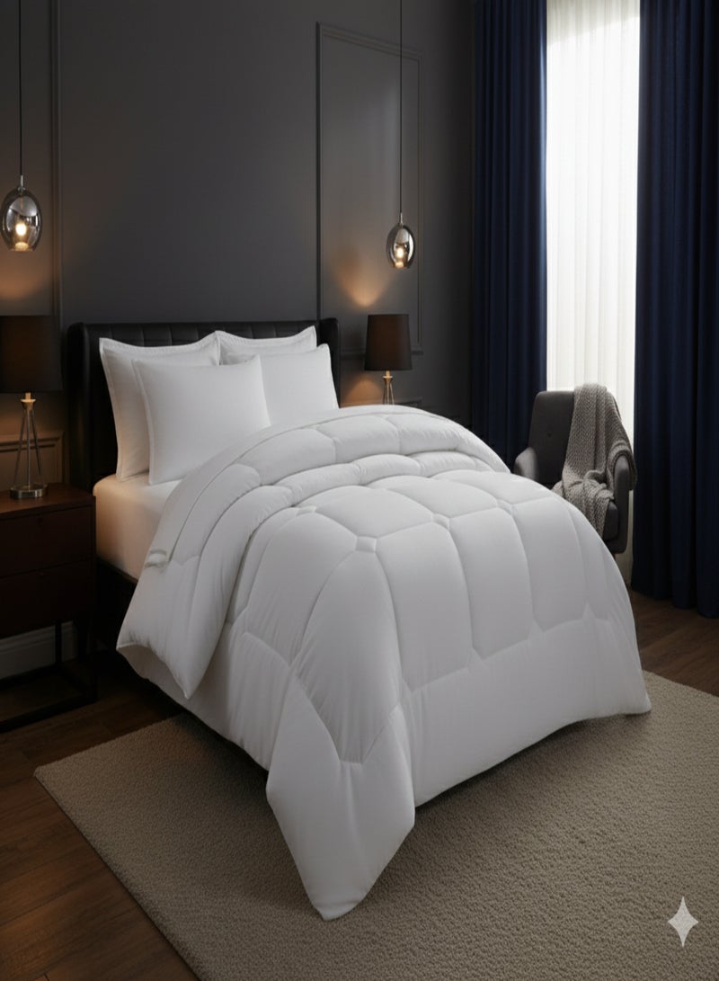 مون مفرش سرير ملكي فاخر 6 قطع – لحاف مبطن ناعم ومريح – طقم مفارش سرير فندقي فخم نفرين مقاس 250×230 سم مع وسائد وخداديات يناسب سرير مقاس 200×200 سم - Image 2