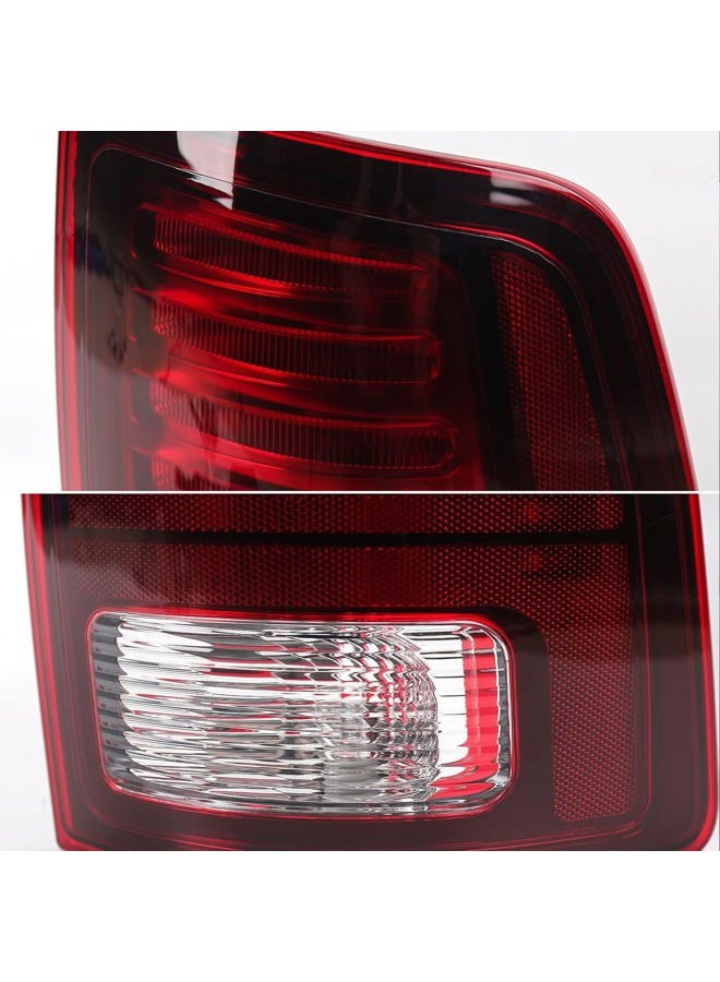 FIONE LED Tail Lights Assembly for 2013-2018 Dodge Ram 1500 & 2013-2018 Ram 2500 and 2014-2018 Ram 3500 Halogen Type & Red Lens Black Interior With Bulbs Right Passenger Side CH2800202 68093081AC - Image 5