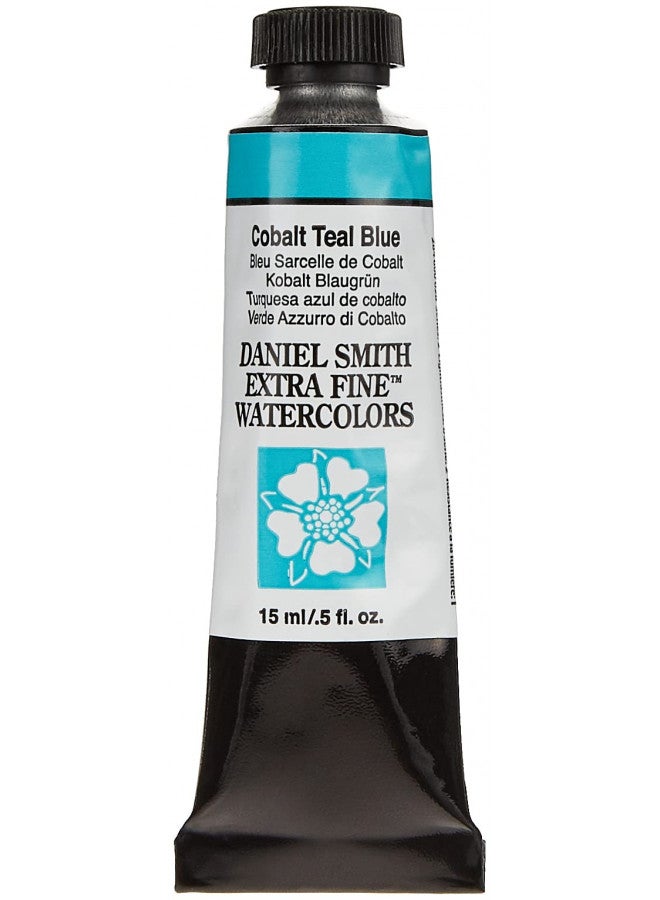 DANIEL SMITH 284600028 3981 Extra Fine Watercolor 15ml Paint Tube, Cobalt Teal Blue, 0.5 Fl Oz (Pack of 1) - Image 1
