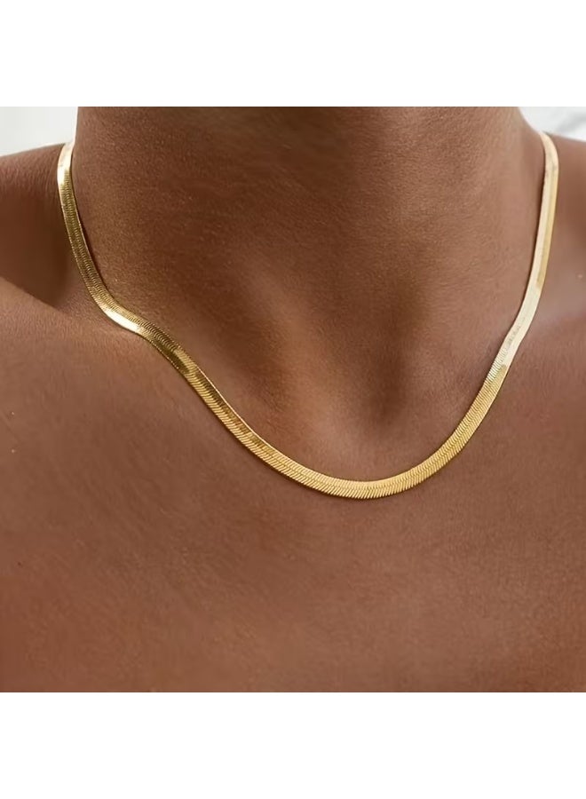 Goolsky An Elegant 18K Gold-Plated Stainless Steel Necklace for Women - Simple And Versatile, Suitable for All Seasons - Featuring a Chain Design Perfect for Everyday Wear, Parties, And Holiday Gifts. - Image 1