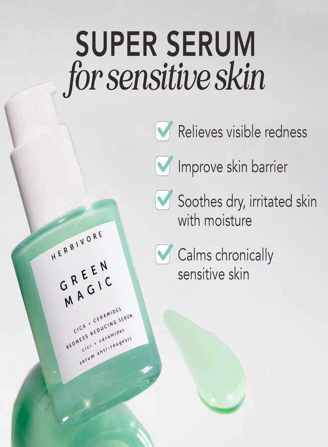 HERBIVORE Green Magic Cica + Ceramides - Fast-acting Redness-Reducing Serum for Sensitive Skin, Plant-based, Vegan, Cruelty-free, 30mL / 1 oz - Image 2