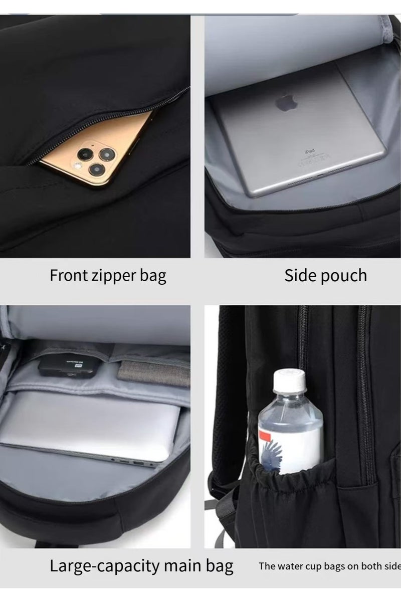 New gray laptop backpack, student backpack - Image 4