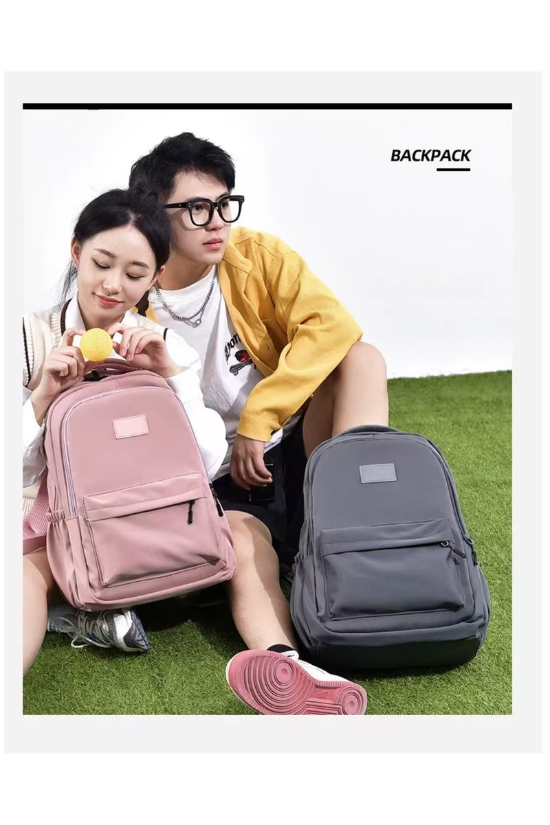 New gray laptop backpack, student backpack - Image 5