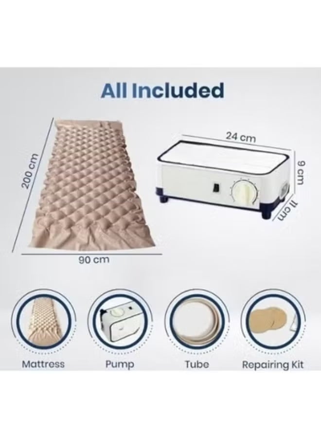 Medical Air Mattress for Bed Sore Prevention, Pressure Relief Air Bed for Home Care and Patient Comfort Support - Image 3