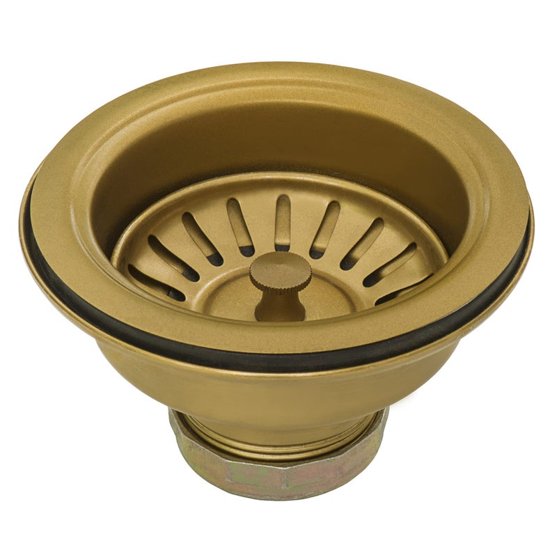 Ruvati Kitchen Sink Strainer Drain Assembly  Satin Brass Matte Gold Stainless Steel  RVA1022GG