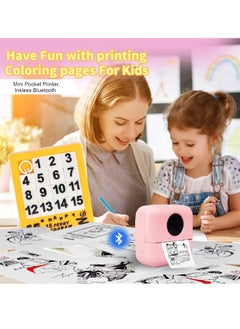 Thermal Mini Printer,Bluetooth Printer for Phone, Wireless Label Printer with Tape，Compatible with iOS&Android Printer X5 powder+5 stickers+5 regular paper+3 colored paper+6 colored pens+1 sticker - pzsku/ZB7C869319BF37F99A91CZ/45/_/1720513498/85984910-083c-45dd-b24c-047dd9c3e332