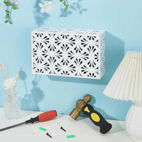 CUTHOLLOW Doorbell Chime Cover Box Plate for Wall Inside, Aesthetic Wooden Doorbell Cover for Home Upgrade Outdoor Indoor, Universal Fit and Easy to Install Decorative Modern Doorbell Box Only, White - Image 5