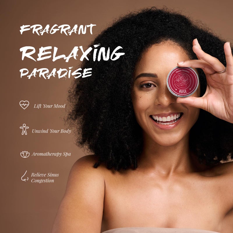 BYART أقراص بخار الاستحمام للعلاج بالروائح، 8% زيوت أساسية طبيعية، بخار سبا للنساء/الرجال، رائحة مكثفة تدوم طويلاً، تخفيف التوتر المهدئ، قنابل استحمام للاسترخاء للجسد والروح، هدية مثالية للأصدقاء/العائلة - Image 4