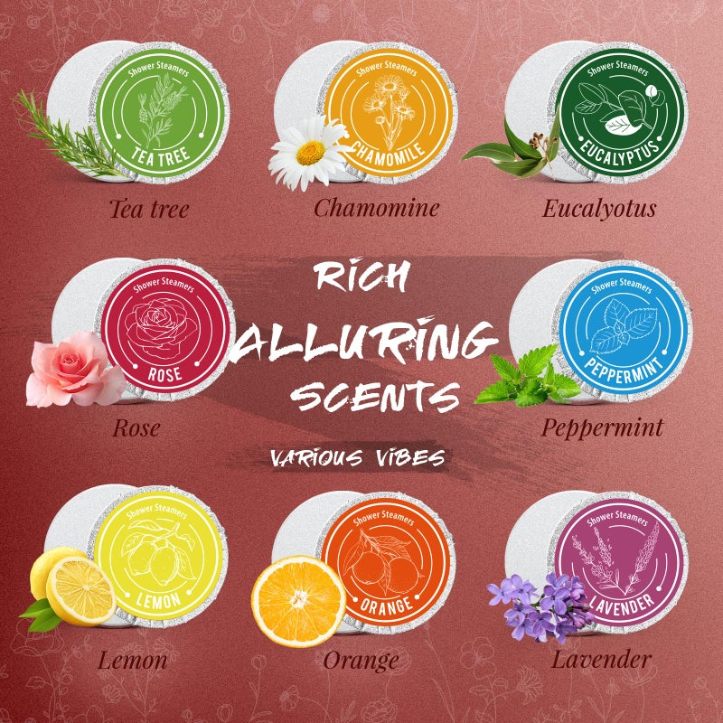 BYART أقراص بخار الاستحمام للعلاج بالروائح، 8% زيوت أساسية طبيعية، بخار سبا للنساء/الرجال، رائحة مكثفة تدوم طويلاً، تخفيف التوتر المهدئ، قنابل استحمام للاسترخاء للجسد والروح، هدية مثالية للأصدقاء/العائلة - Image 3